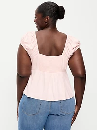 Fitted Cap-Sleeve Top
