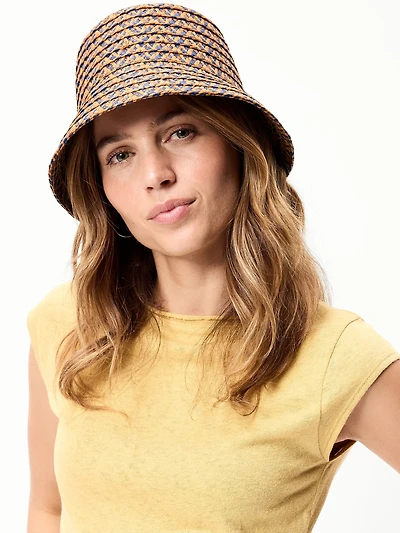 Straw Bucket Hat for Women