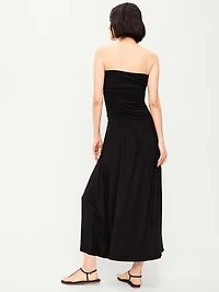 Fit & Flare Drop-Waist Maxi Tube Dress