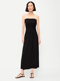 Fit & Flare Drop-Waist Maxi Tube Dress