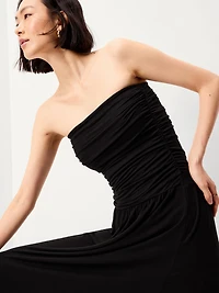 Fit & Flare Drop-Waist Maxi Tube Dress