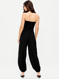 High-Waisted Crinkle Chiffon Harem Pants