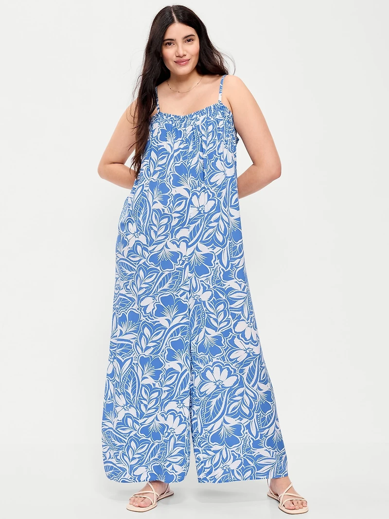 Airy Smocked Jumpsuit