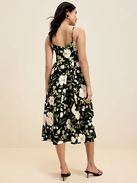 The Occasion by Old Navy Fit & Flare Sleeveless Taffeta Midi Dress