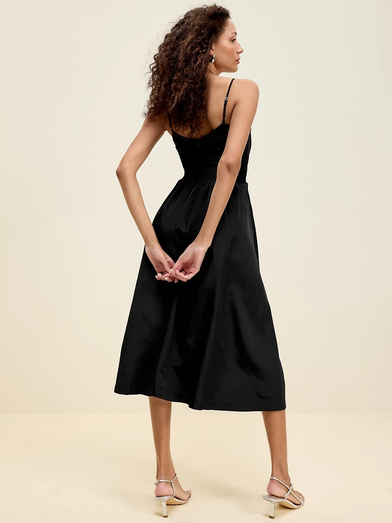The Occasion by Old Navy Fit & Flare Sleeveless Taffeta Midi Dress