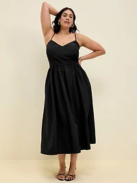 The Occasion by Old Navy Fit & Flare Sleeveless Taffeta Midi Dress