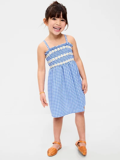 Sleeveless Smocked Dress for Toddler Girls