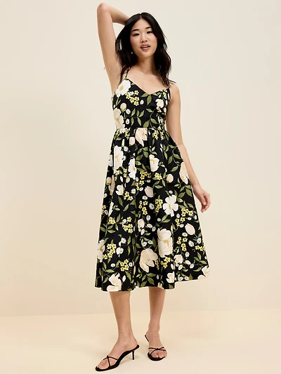 The Occasion by Old Navy Fit & Flare Sleeveless Taffeta Midi Dress
