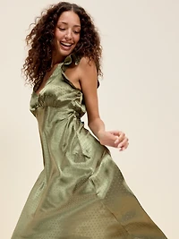 The Occasion by Old Navy Satin Flutter-Sleeve Maxi Dress