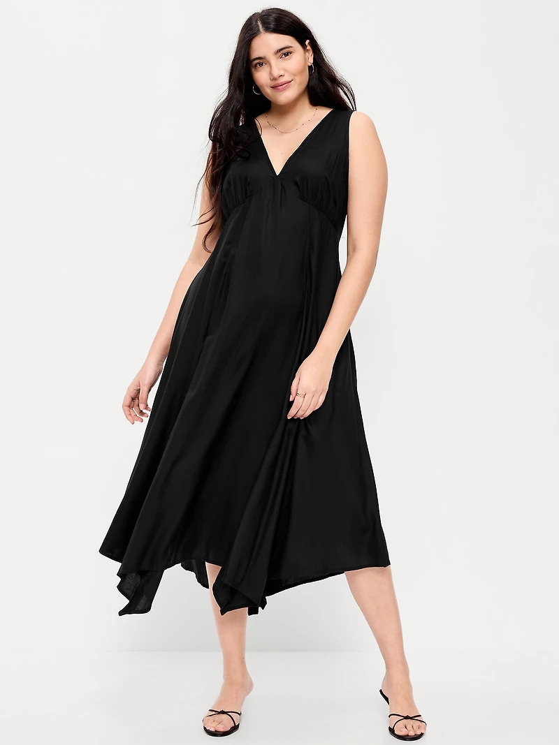Handkerchief Hem Midi Dress