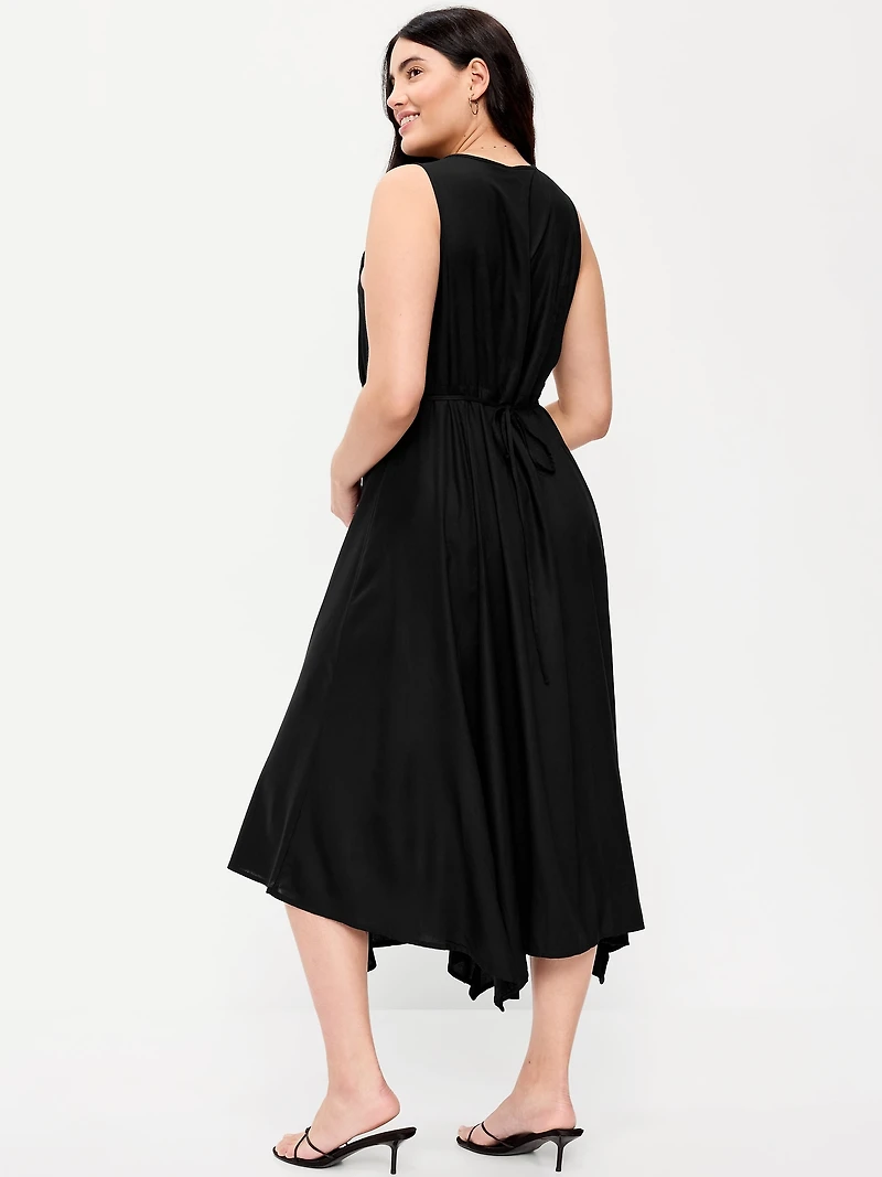 Handkerchief Hem Midi Dress