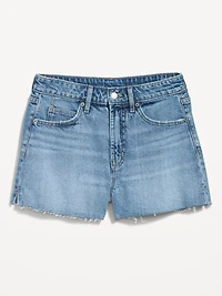 Extra High-Waisted Denim Micro Short