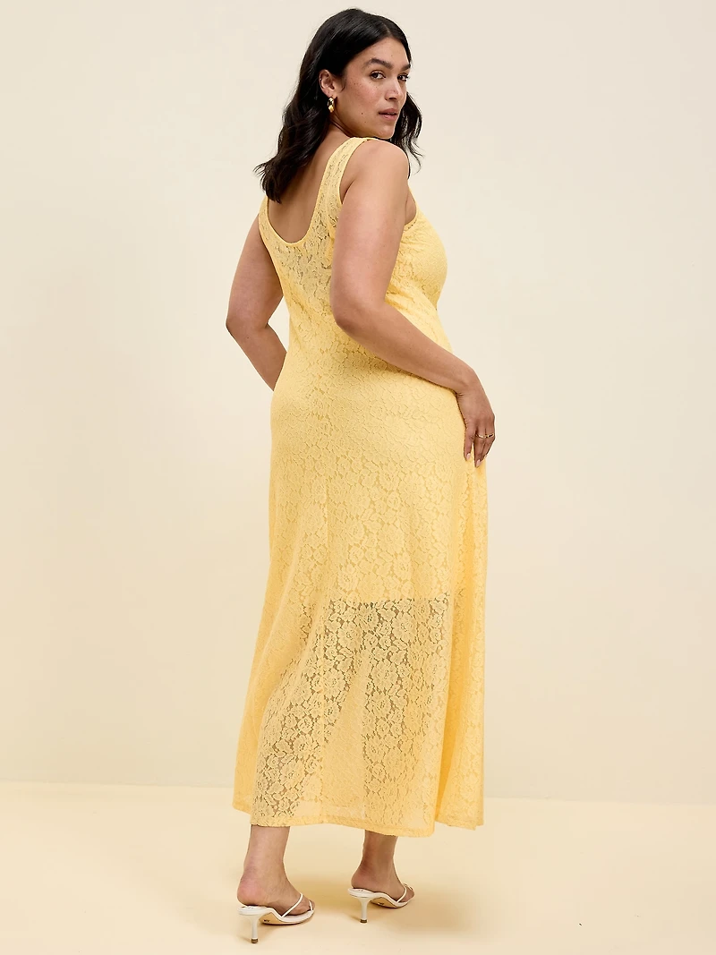 The Occasion by Old Navy Fit & Flare Drop-Waist Lace Maxi Dress