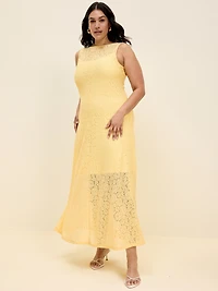 The Occasion by Old Navy Fit & Flare Drop-Waist Lace Maxi Dress