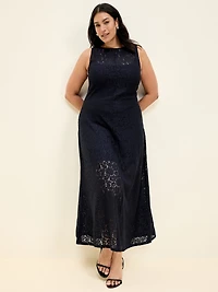 The Occasion by Old Navy Fit & Flare Drop-Waist Lace Maxi Dress
