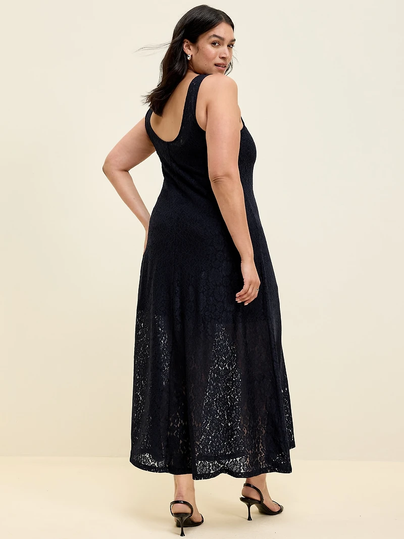 The Occasion by Old Navy Fit & Flare Drop-Waist Lace Maxi Dress