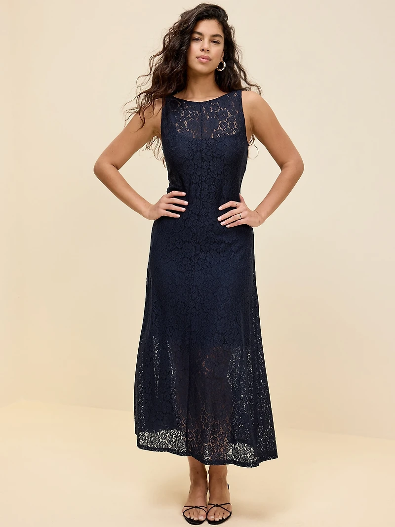 The Occasion by Old Navy Fit & Flare Drop-Waist Lace Maxi Dress
