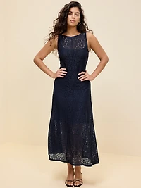 The Occasion by Old Navy Fit & Flare Drop-Waist Lace Maxi Dress