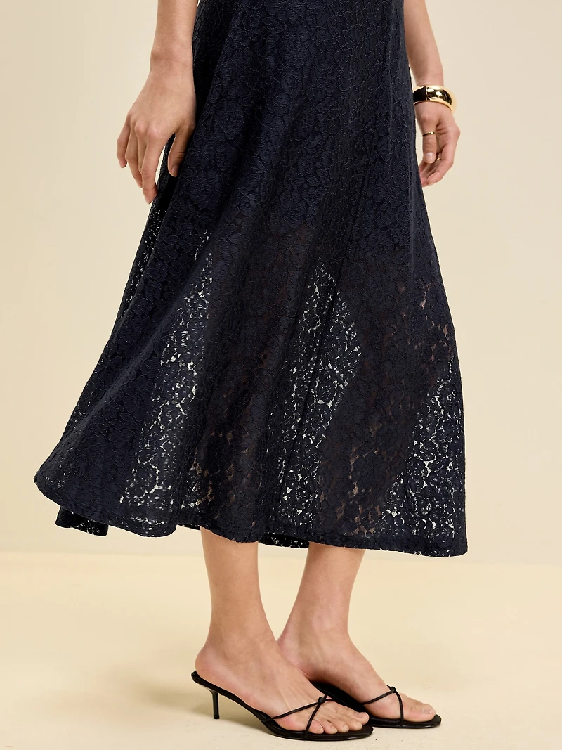 The Occasion by Old Navy Fit & Flare Drop-Waist Lace Maxi Dress