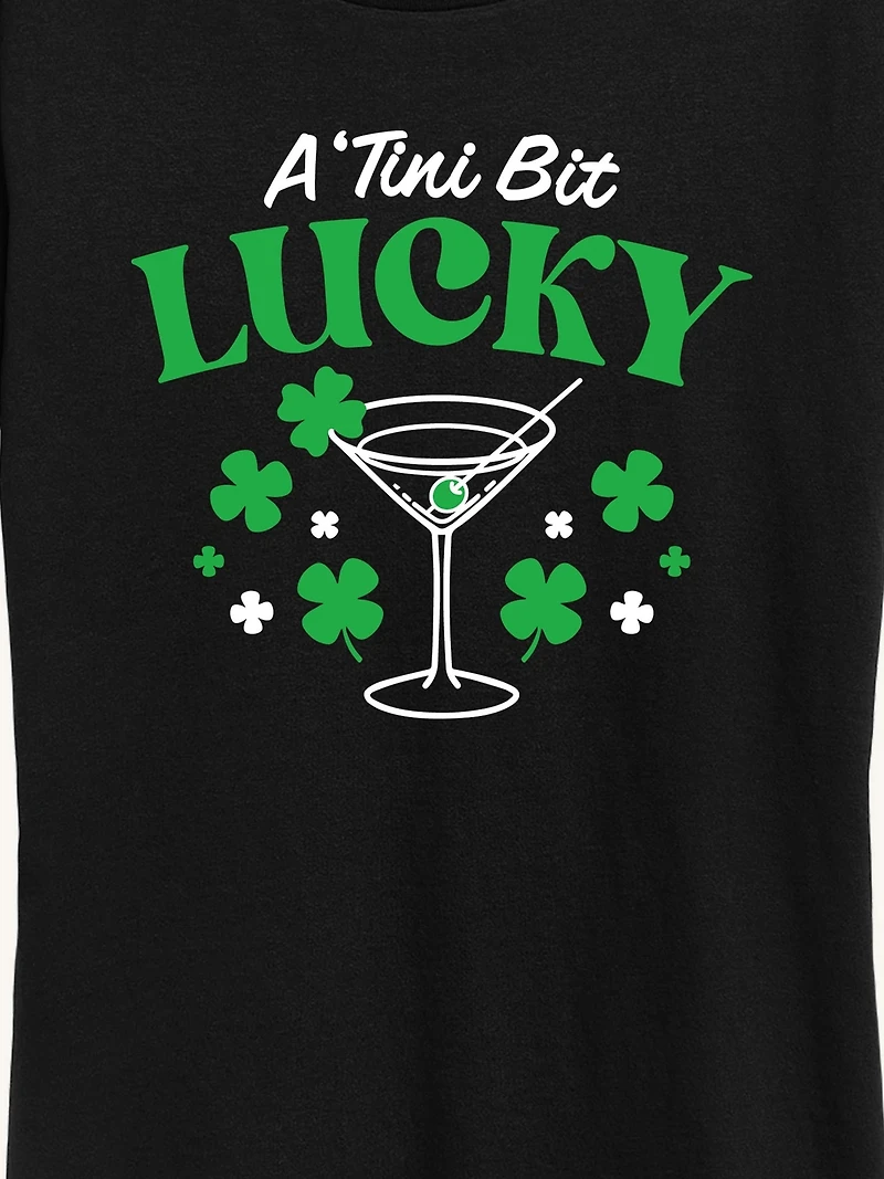 A Tini Bit Lucky Short Sleeve Classic Fit Graphic T-Shirt