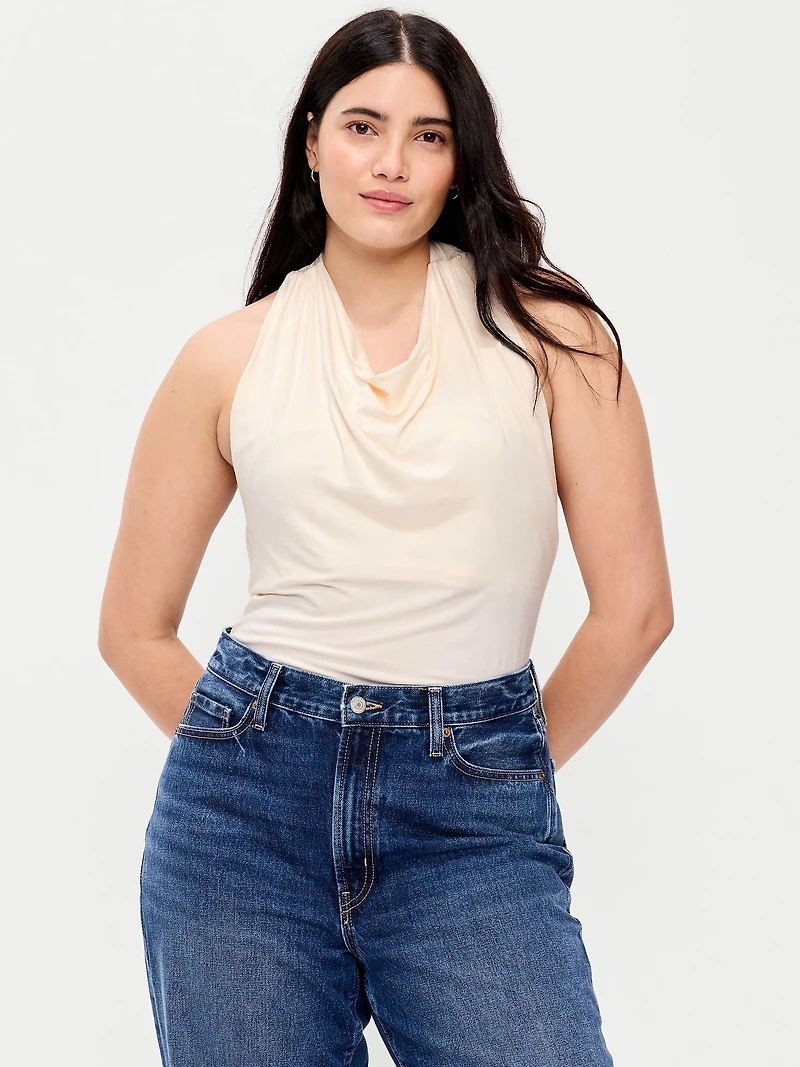 Cowl-Neck Halter Top