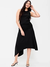 Asymmetrical Draped Midi Skirt