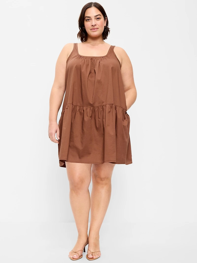 Drop-Waist Swing Mini Dress