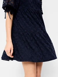 Off-The-Shoulder Lace Mini Dress