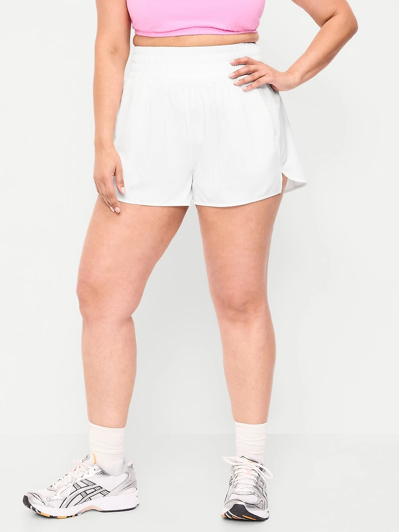 Extra High-Waisted Crinkle Run Shorts - 3-inch inseam
