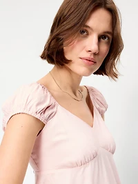 Fitted Cap-Sleeve Top