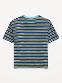 Oversized Short-Sleeve Striped T-Shirt for Boys