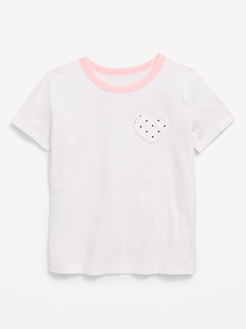 Softest Short-Sleeve Pocket T-Shirt for Girls