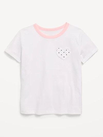 Softest Short-Sleeve Pocket T-Shirt for Girls