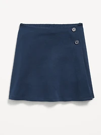 School Uniform Ponte-Knit Wrap-Front Skort for Girls