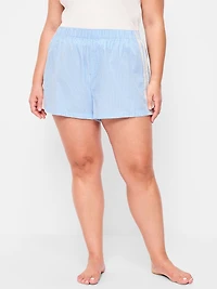 Eyelet-Trim Boxer Pajama Shorts