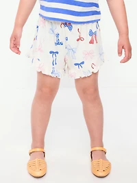 Ribbed Ruffled Shorts for Toddler Girls