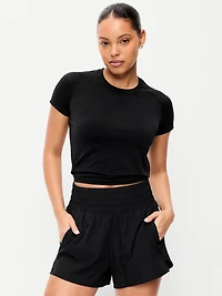 Seamless Textured Cropped T-Shirt