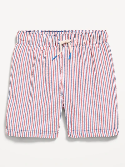 Printed Textured Swim Trunks for Toddler Boys