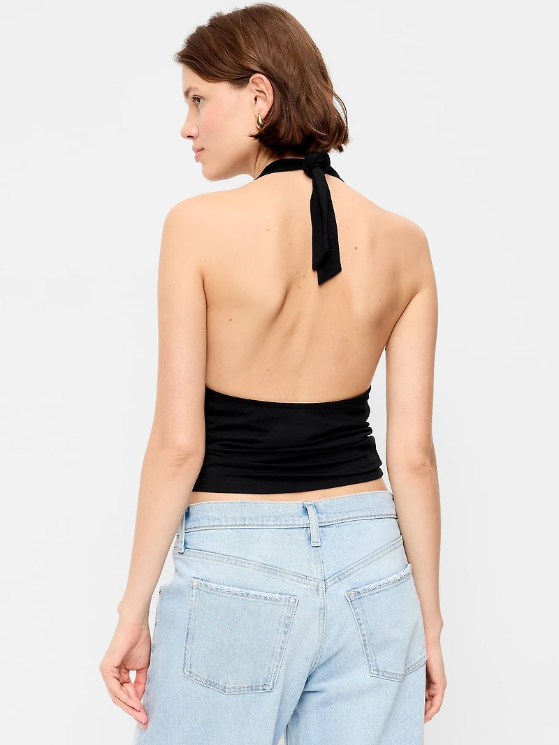 Cowl-Neck Halter Top