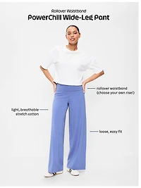 High-Waisted PowerChill Fold-Over Wide-Leg Pants