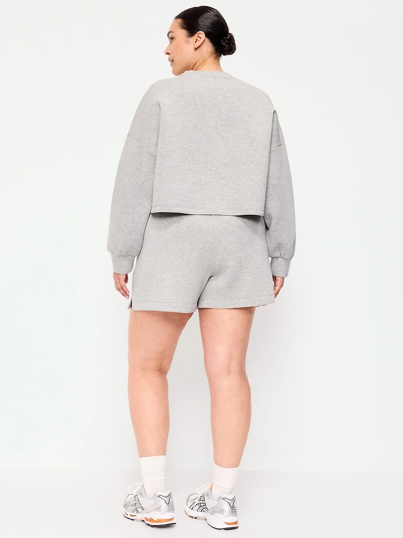 High-Waisted Bounce Fleece Shorts -- 5-inch inseam