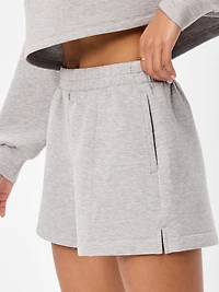 High-Waisted Bounce Fleece Shorts -- 5-inch inseam