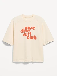 Loose Raglan Cropped Sweatshirt