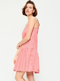 Sleeveless Drop-Waist Swing Mini Dress