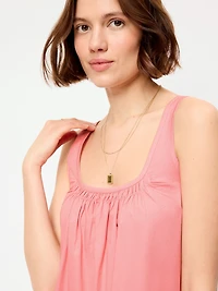 Sleeveless Drop-Waist Swing Mini Dress