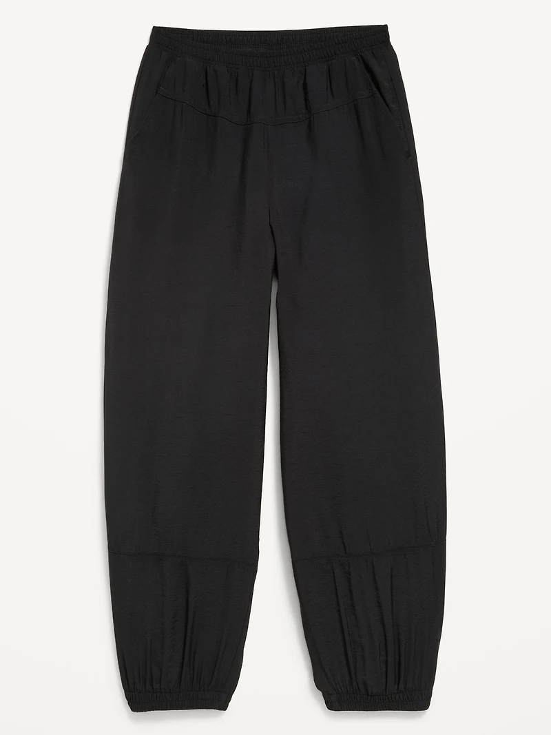 High-Waisted Crinkle Harem Pants for Girls