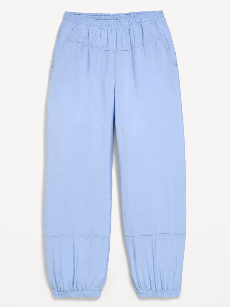 High-Waisted Crinkled Harem Pants for Girls