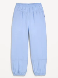 High-Waisted Crinkled Harem Pants for Girls