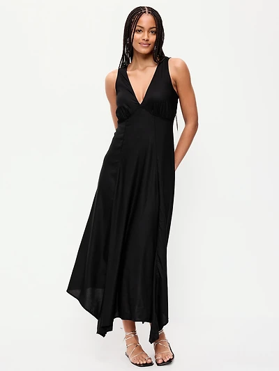 Handkerchief Hem Midi Dress