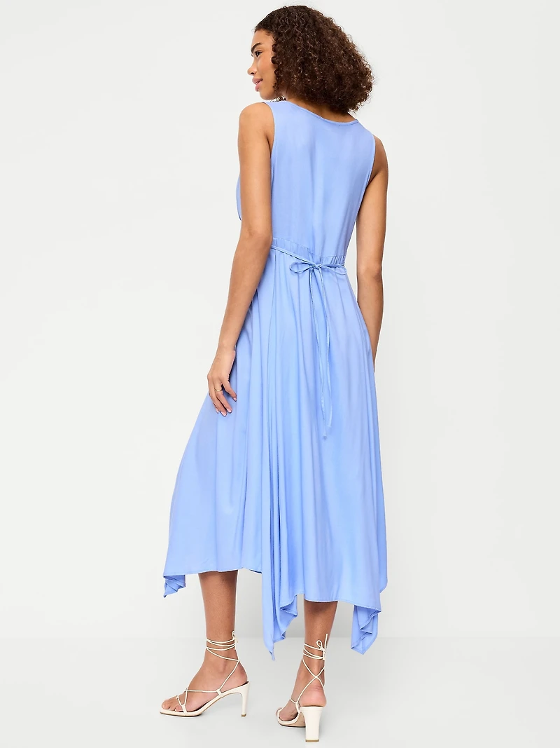 Handkerchief Hem Midi Dress